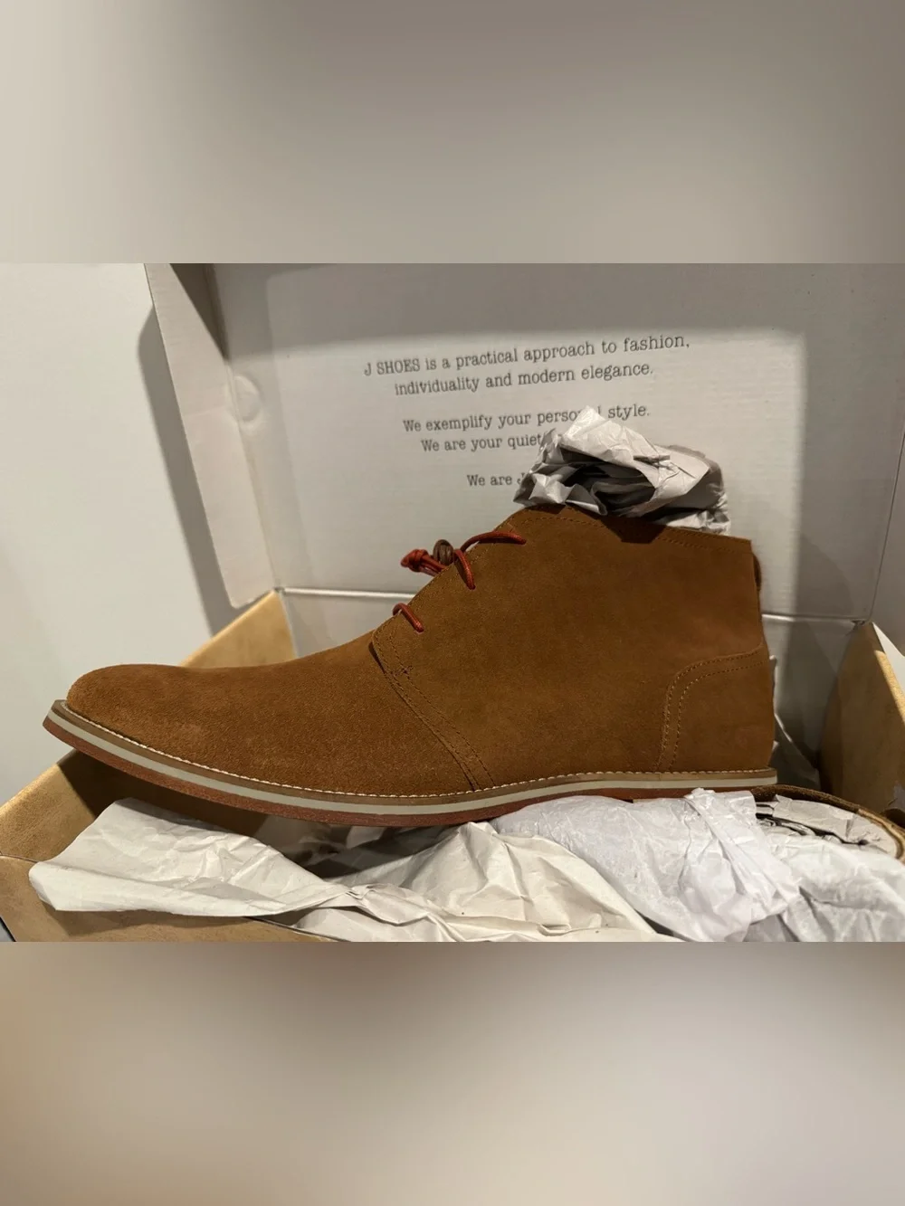 J Shoes Men's Suede Chukka Boots in Brown
